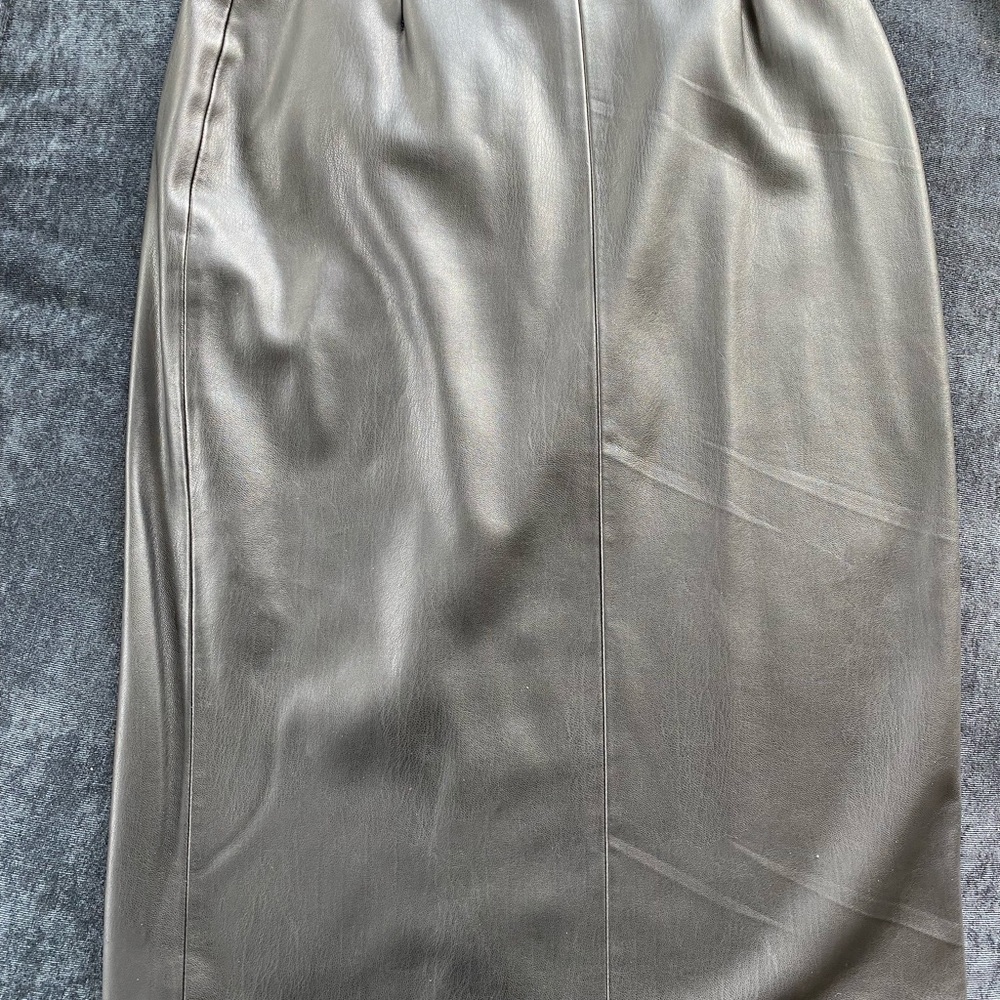 Zara black vegan leather pencil skirt